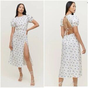 Reformation | Dresses | Reformation Maribel Linen Dress Size 2 Color White  Excellent Condition | Poshmark